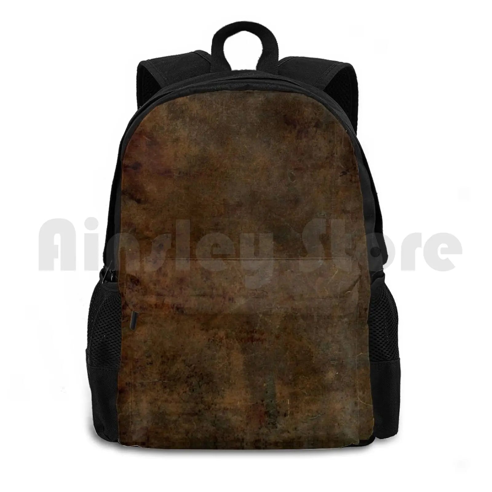 Brown Leather Outdoor Hiking Backpack Camping Travel