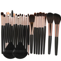 Professional Makeup Brushes Set with Triangle Puffs - 22pcs