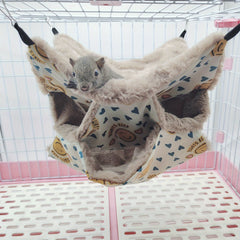 Sugar Glider Perch Warm Three-layer Hammock Small Pet Hanging Squirrel Sleeping