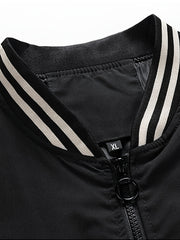 Men's Block Zip Up Baseball Jacket