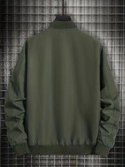 Men's Lightweight Stand Collar Zip Up Jacket