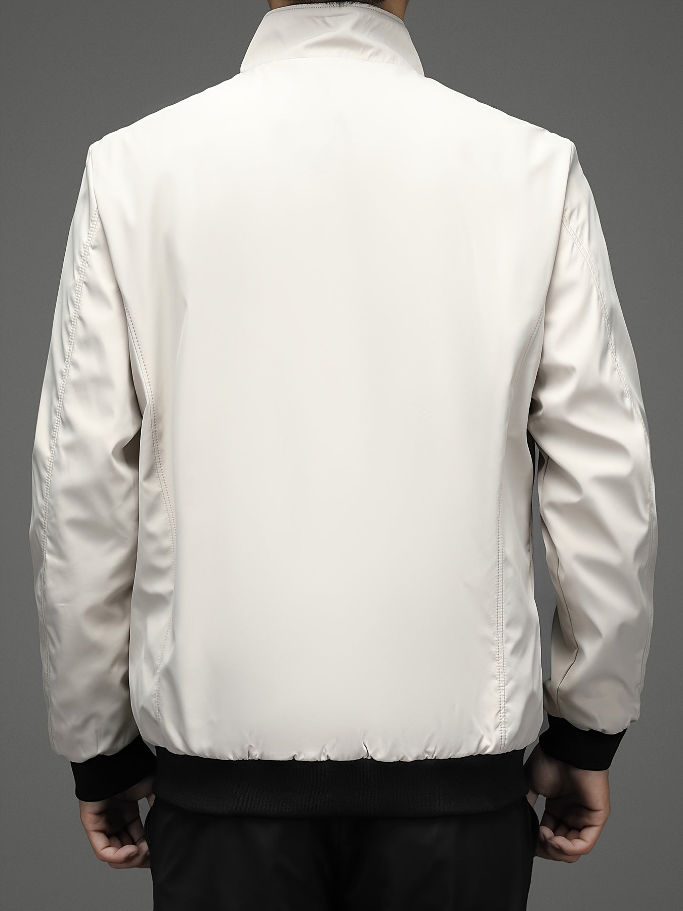 Men's Thickened Fleece Zipper Jacket Business Casual