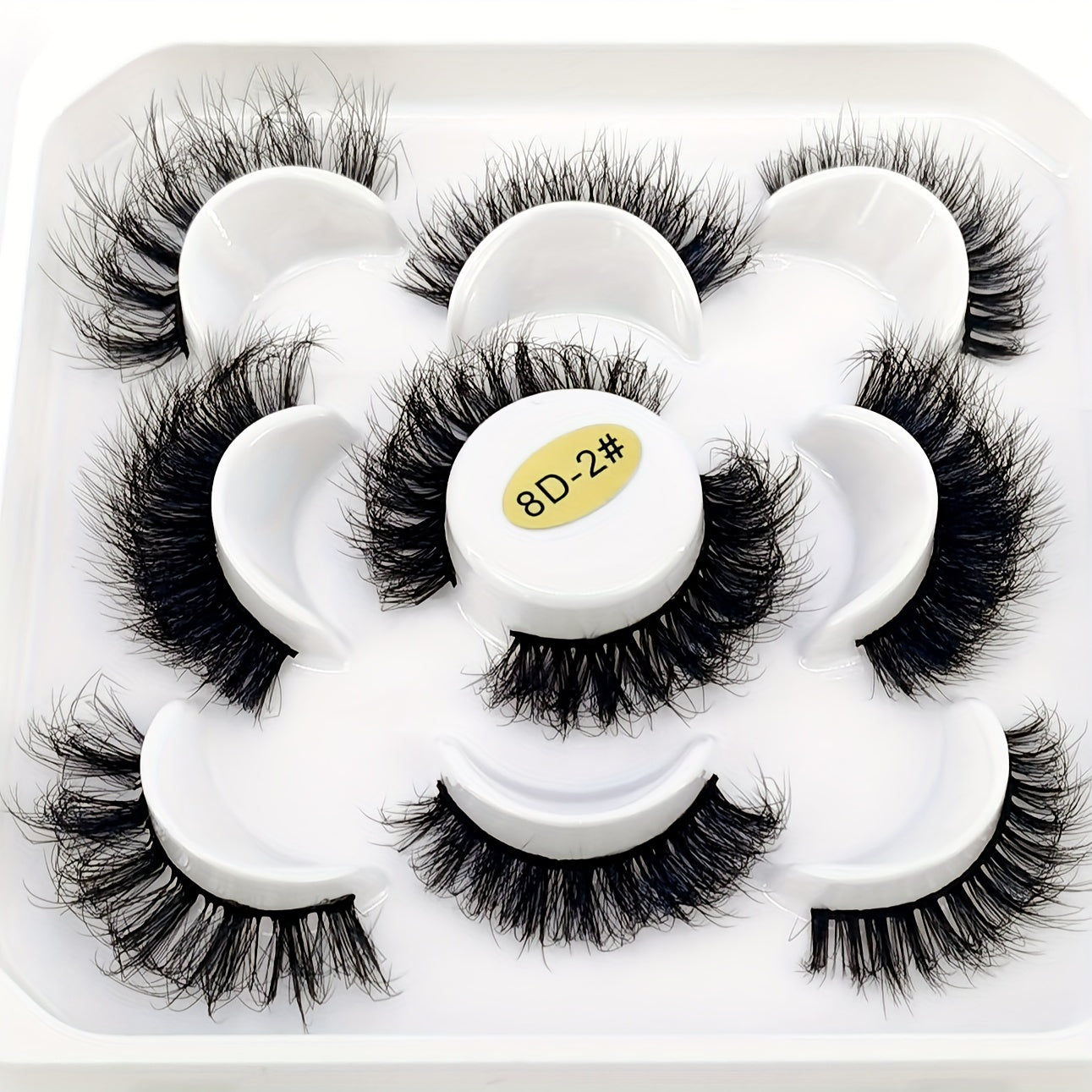 5 Pairs Faux Mink Eyelashes Long-lasting Fluffy Charming Eyelashes