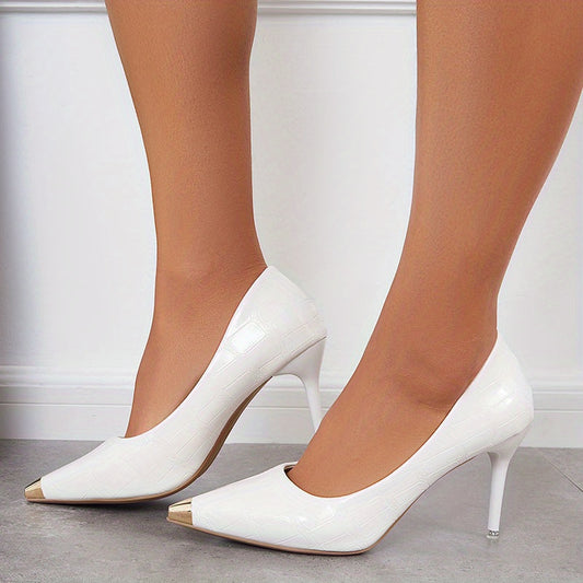 Women's Pointed Toe High Heels Slip On Stiletto Heels