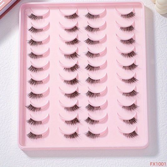 20 Pairs Half Eye False Eyelashes Soft Faux Mink Lashes