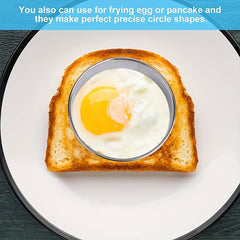 12pcs Steel Cake Mold Rings Round Cookie Cutters Baking Kitchen Tools