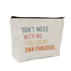 Canvas Insulin Supply Bag for Type 1 Travel & Makeup Art Gift