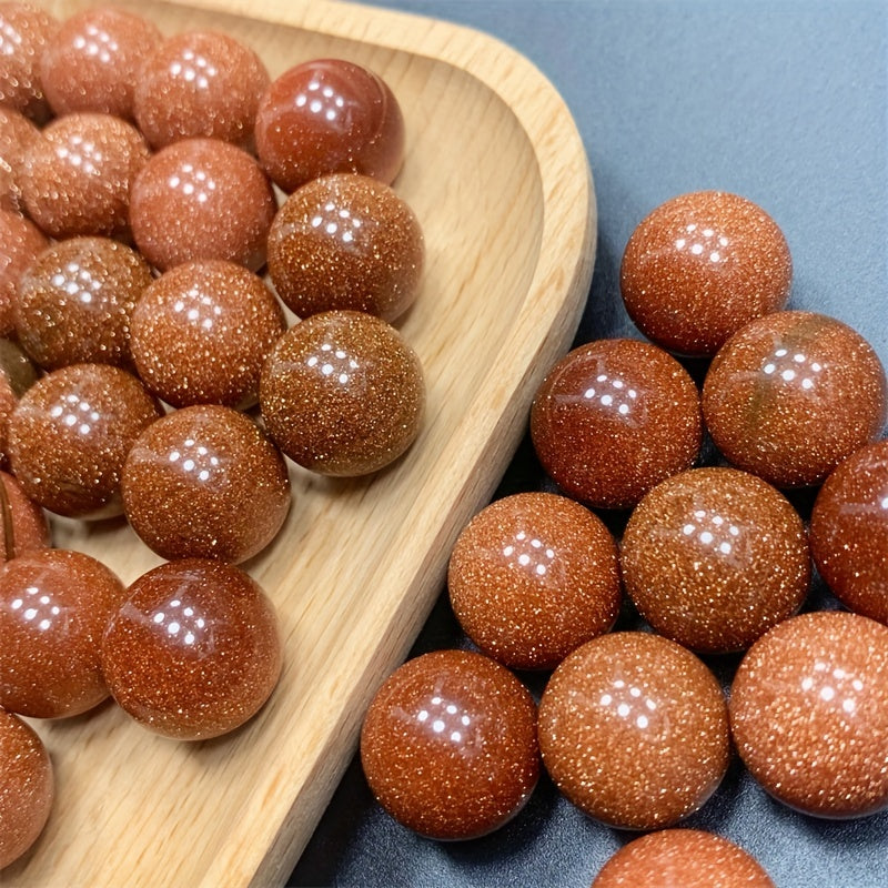 Golden Sandstone Red Ball Healing Stone for Decoration