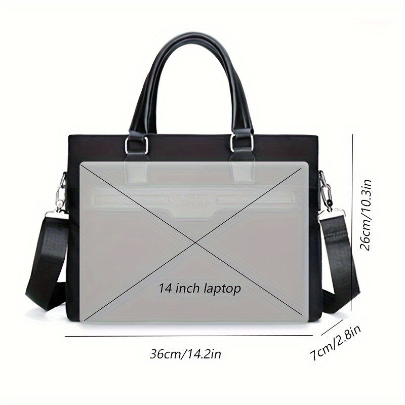 Oxford Cloth Briefcase Laptop Bag Water Resistant Father's Gift