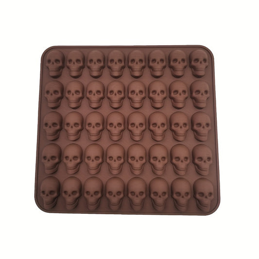 Halloween Skull Chocolate Mold Ice Cube Tray Silicone Kitchen Gadget
