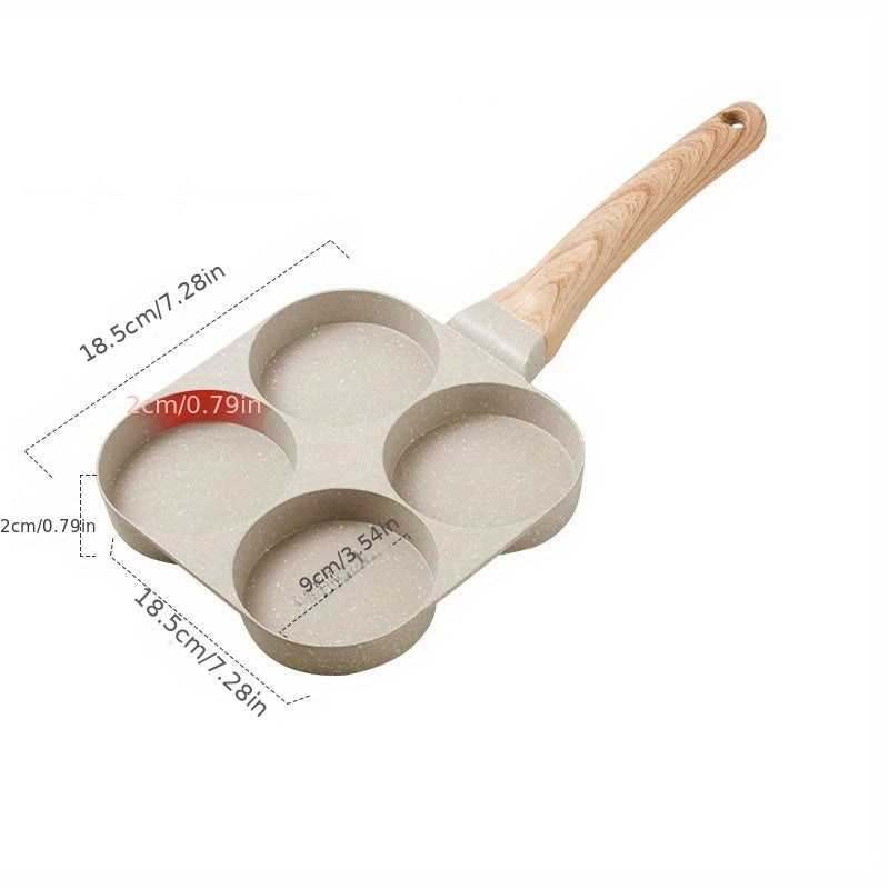 4 Holes Frying Pan Non Stick Cast Iron Skillet Egg Fry Pan