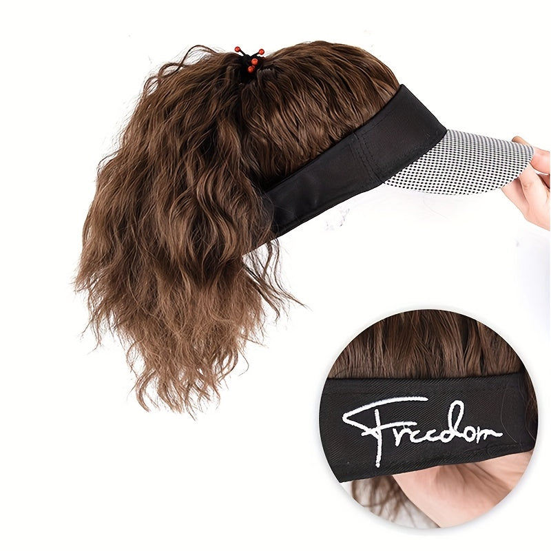 Medium Long Curly Synthetic Hair Extensions Wig