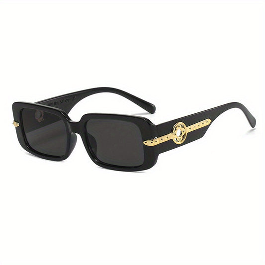 Y2K Square Sunglasses Metal Clover Hollow Glasses UV400