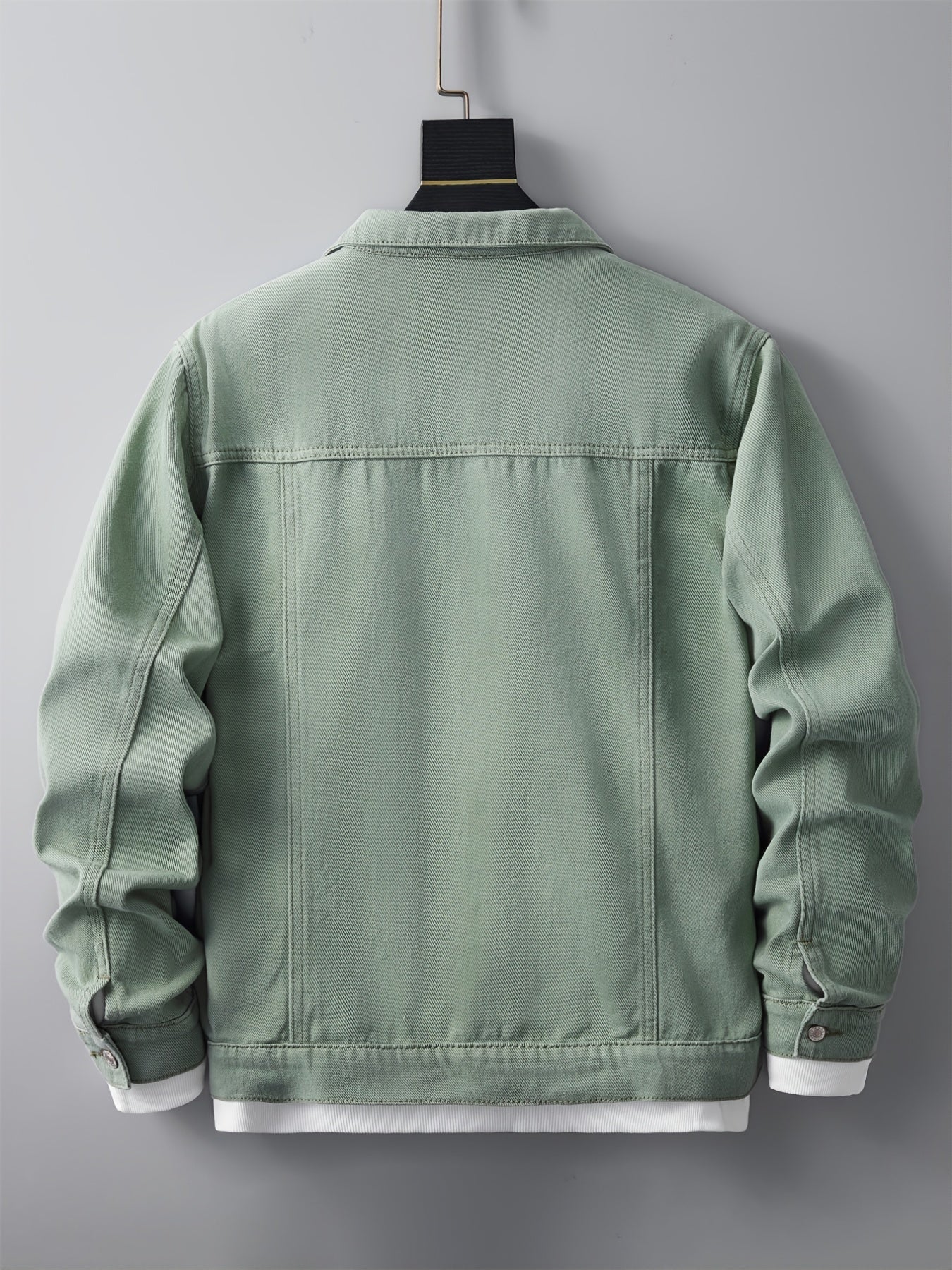 Men's Ripped Lapel Casual Denim Jacket