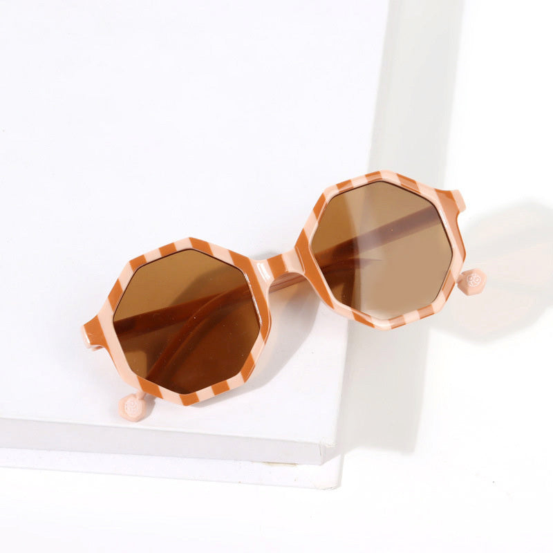 Kids Flat Lens Plaid Sunglasses UV Protection