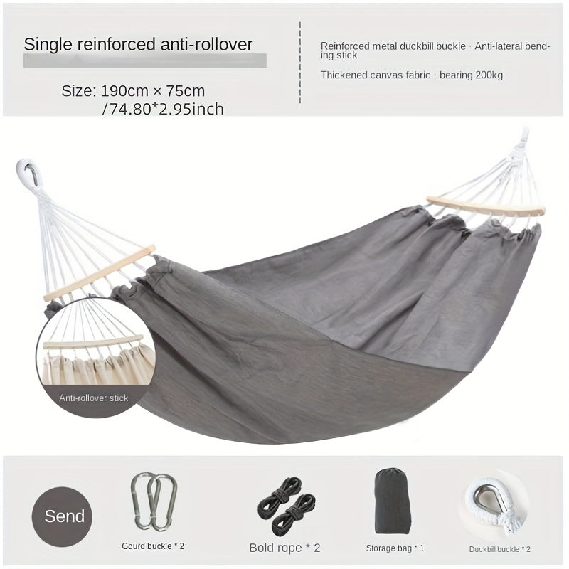 Beige Hammock Outdoor Camping Swing Double Hammock