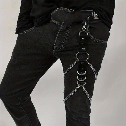 Men's Leg Chain Belt Punk Hip Hop Street Dance Leg Ring Jewelry