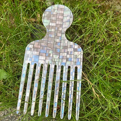 Vintage Floral Acetic Acid Comb for Hair Styling