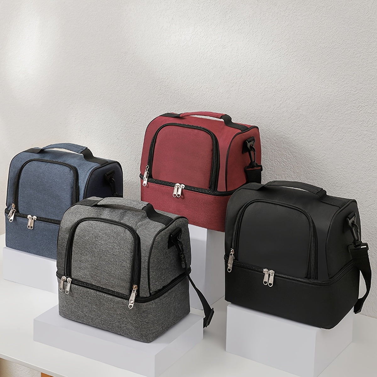 Large Insulated Lunch Bag Thermal Cooler with Shoulder Strap