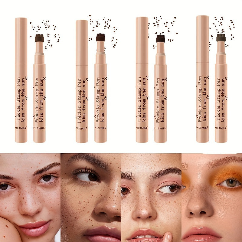 Freckle Pen Waterproof Natural Realistic 4 Colors Enhancing Makeup Look