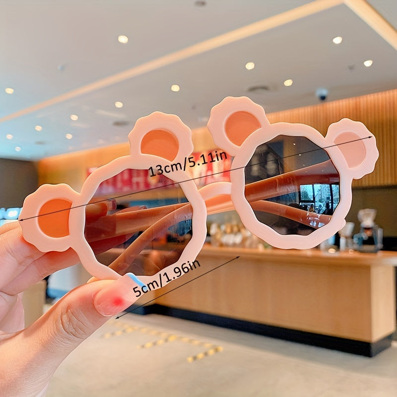 4pcs Bear Frame Sunglasses Sun Protection Accessories for Summer Holiday