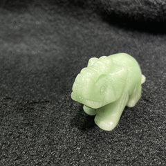 Green Aventurine Jade Stone Crystal Elephant Decoration