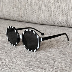 Teen Striped Frame Sun Protection Sunglasses