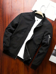 Men's Classic Track Jacket Baseball Collar Zip Up