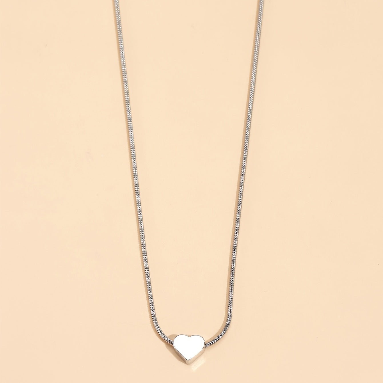 Love Heart Alloy Necklace For Women