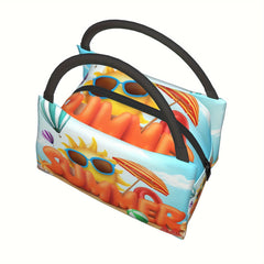 Summer Sun Pattern Reusable Refrigerated Bag Portable Insulated Bag