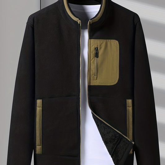 Men's Polar Fleece Stand Collar Jacket