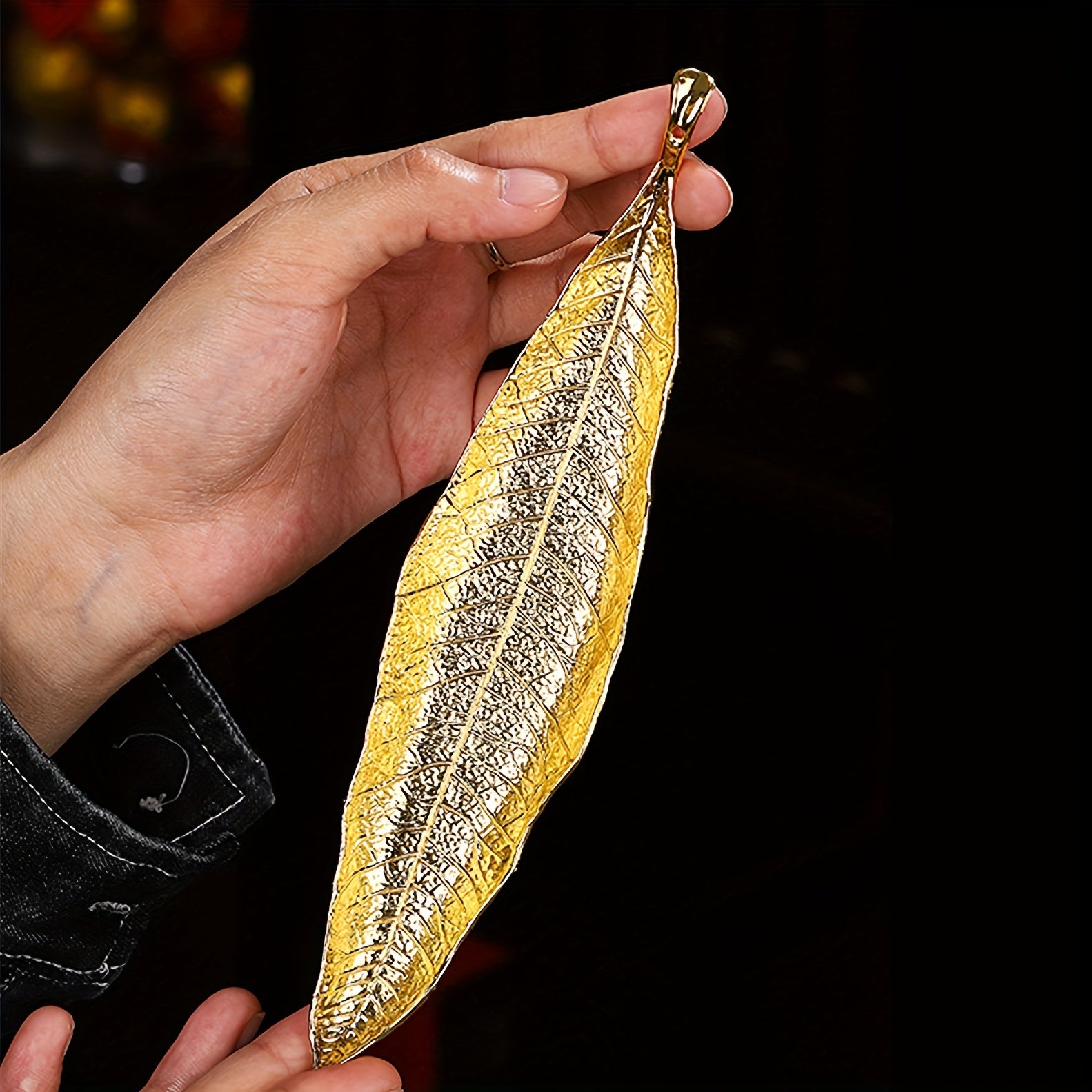 Vintage Golden Leaf Incense Stick Holder Burner