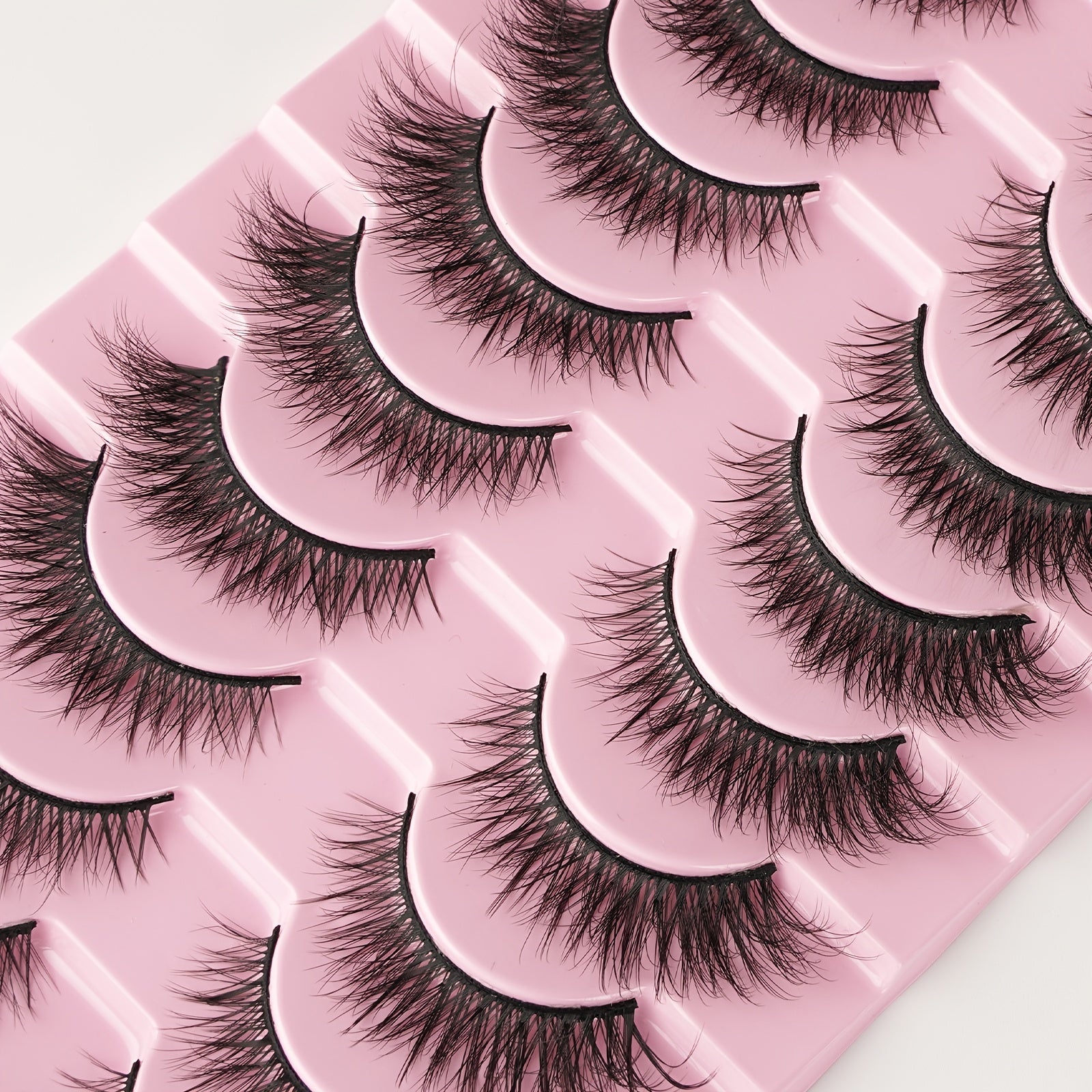 10 Pairs Fluffy 3D Faux Mink Eyelashes Soft Natural Extensions Dramatic Makeup