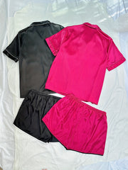 4 Pack Plus Size Pajama Set Women's Button Up