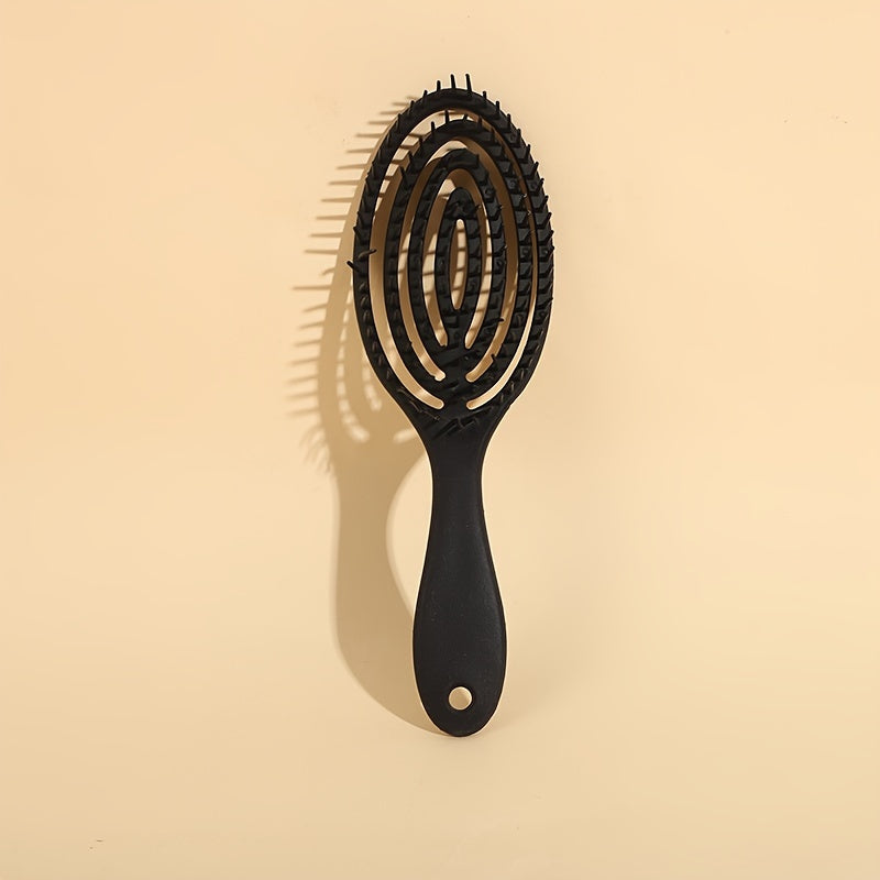 Hollow Out Scalp Massage Hair Comb Curved Hairdressing Brush