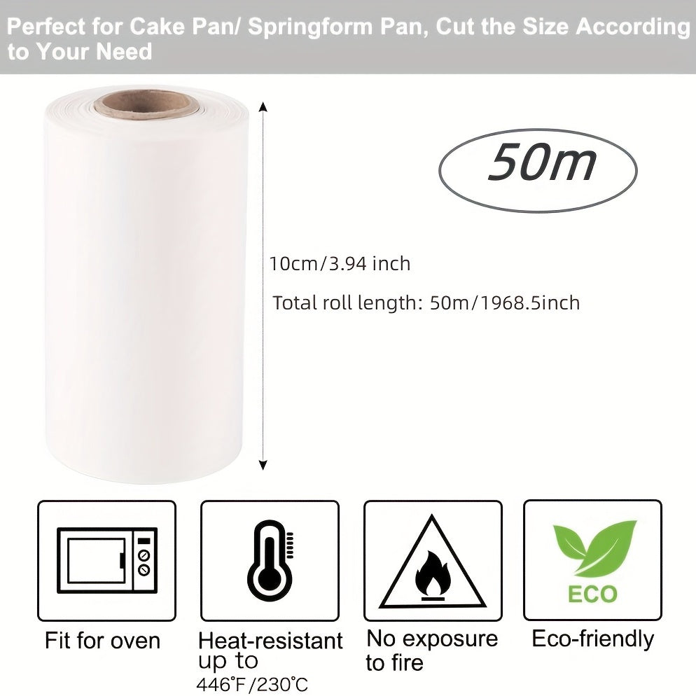 50M Roll Cake Pan Side Liners 10 X 164ft Stickless Baking Parchment Paper Roll