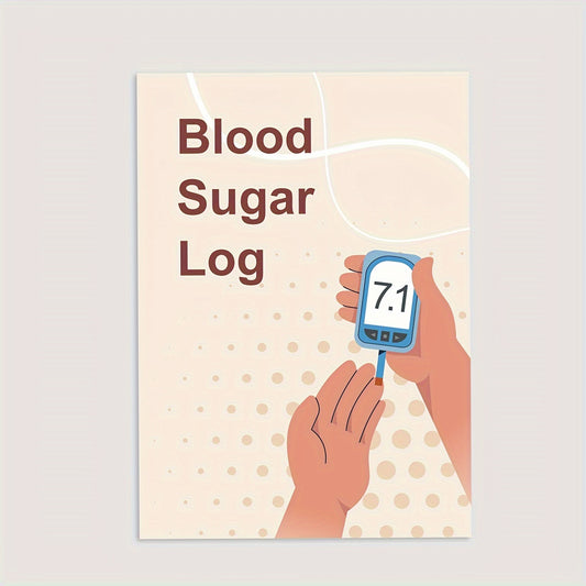Blood Sugar Logbook Glucose Tracker A5 Size