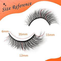 10 Pairs Fluffy 3D Faux Mink Eyelashes Soft Natural Extensions Dramatic Makeup