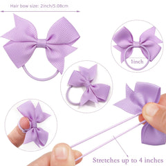 40pcs Baby Bow Hair Ties Toddler Hair Accessories Ponytail Holders For Girls