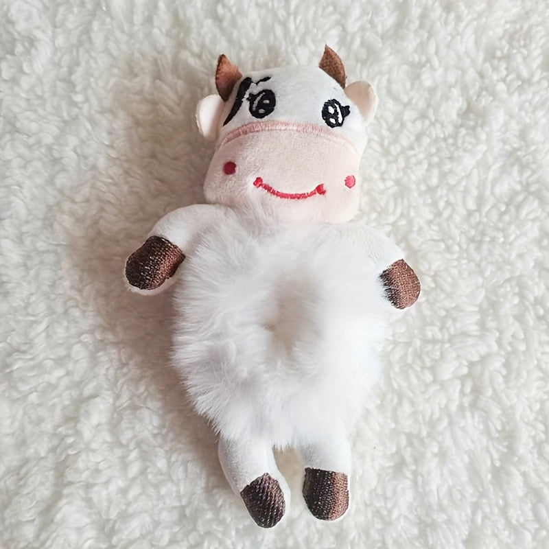 Velvet Hair Scrunchies Elastic Rubber Bands Plush Animal Ponytail Hair Accessori