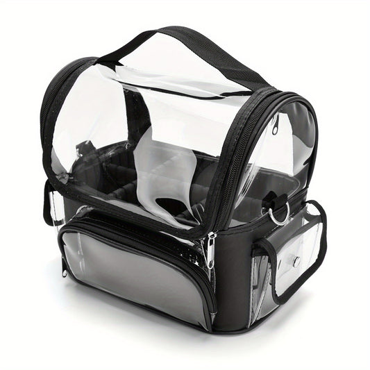 Makeup Brush Holder Case Clear Waterproof Organizer Bag