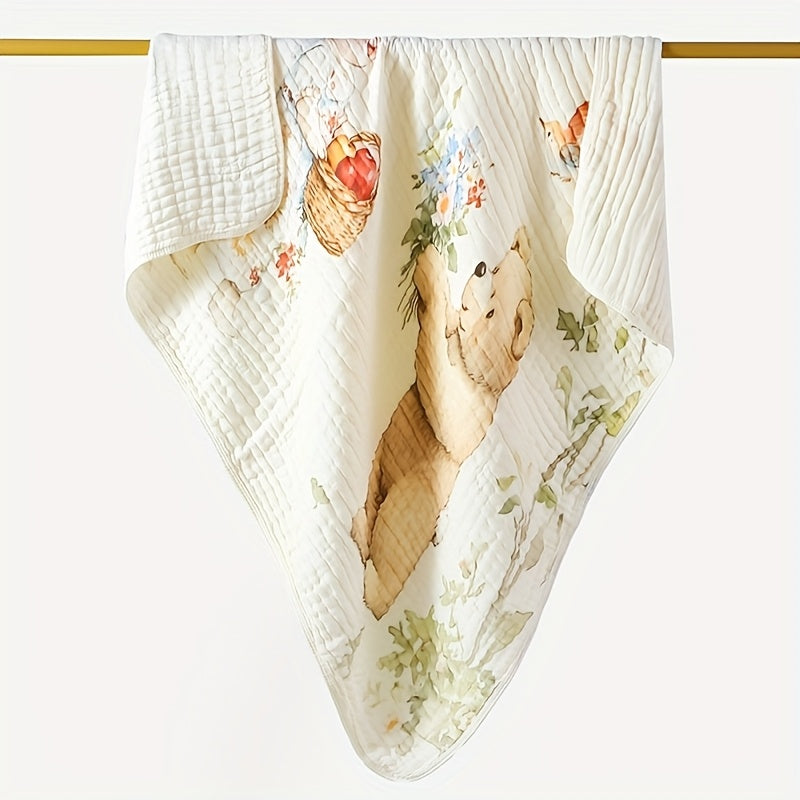 Cozy Kids Bath Towel 6 Layer Absorbent Quilt Soft Polyester Knit