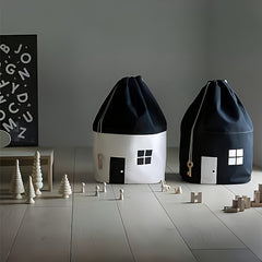 Nordic House Shaped Storage Bag & Organizer Hanging Loop Clothes Hamper