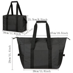 Large Capacity Insulated Picnic Basket Foldable Thickened Oxford Cloth Tote