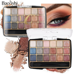 18 Eyeshadow Palette Matte Shimmer Metallic Textures Long Lasting