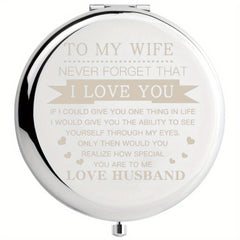 Romantic Compact Mirror for Wife - Mothers Birthday Gift