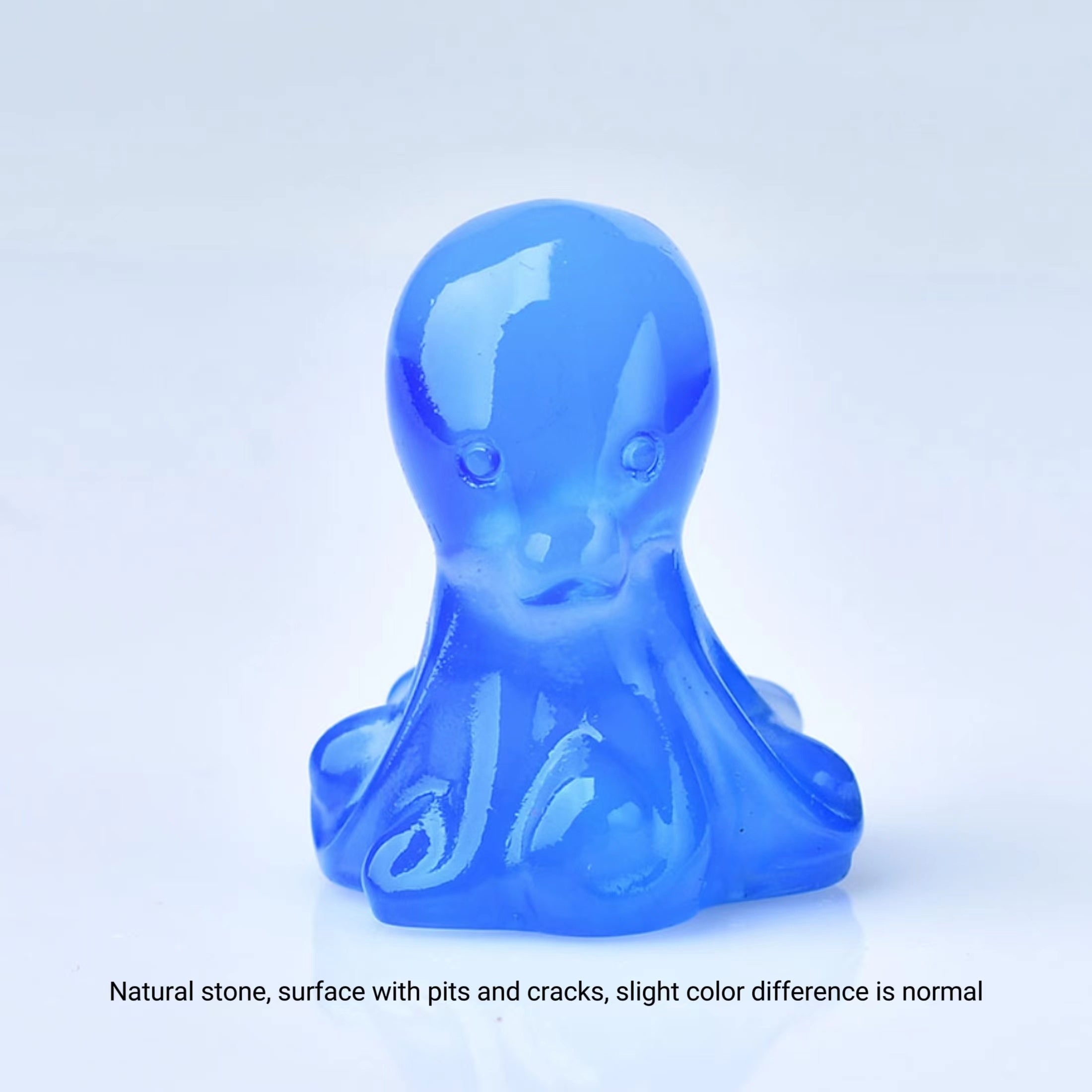 3.1'' Octopus Carving Statue for Home Office Decor, Pocket Gift