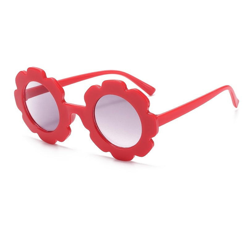 Kids Sunflower Round Frame Sunglasses