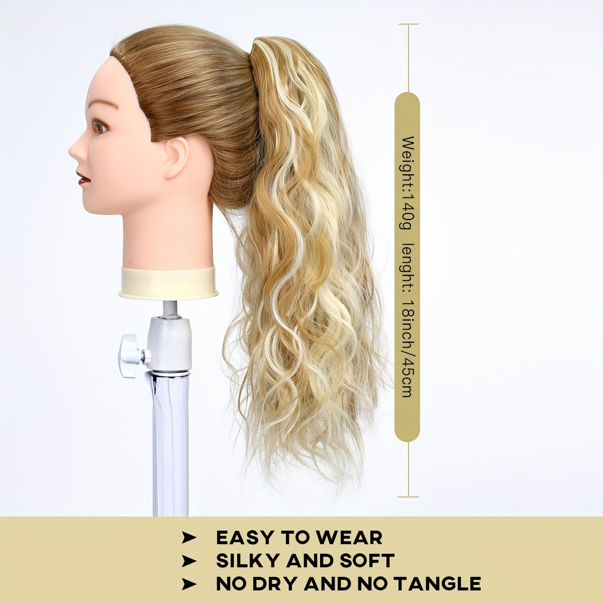 Claw Ponytail Highlight Long Curly Wavy Ponytail Extensions