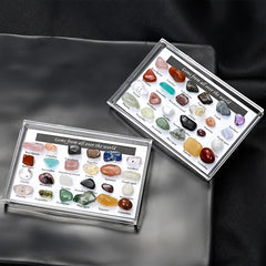 24pcs Natural Tiny Crystal Agate Stones Box Specimens